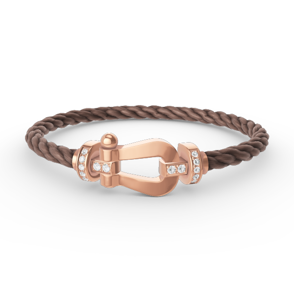 [ELAN LUXE]FORCE LARGE HORSESHOE HALF DIAMOND BRACELET ROSE GOLD