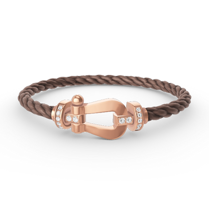 [ELAN LUXE]FORCE LARGE HORSESHOE HALF DIAMOND BRACELET ROSE GOLD