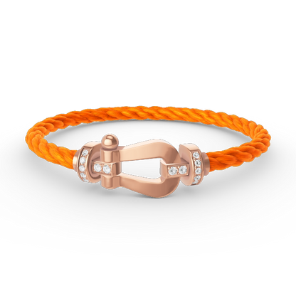 [ELAN LUXE]FORCE LARGE HORSESHOE HALF DIAMOND BRACELET ROSE GOLD