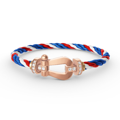 [ELAN LUXE]FORCE LARGE HORSESHOE HALF DIAMOND BRACELET ROSE GOLD