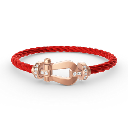 [ELAN LUXE]FORCE LARGE HORSESHOE HALF DIAMOND BRACELET ROSE GOLD
