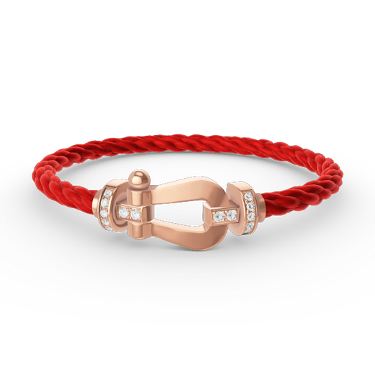 [ELAN LUXE]FORCE LARGE HORSESHOE HALF DIAMOND BRACELET ROSE GOLD