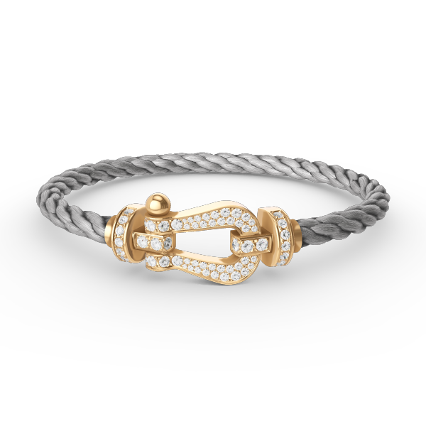 [ELAN LUXE]FORCE LARGE HORSESHOE FULL DIAMOND BRACELET GOLD