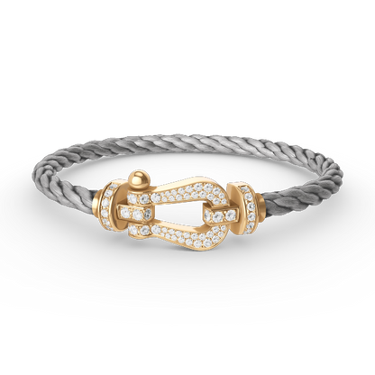 [ELAN LUXE]FORCE LARGE HORSESHOE FULL DIAMOND BRACELET GOLD