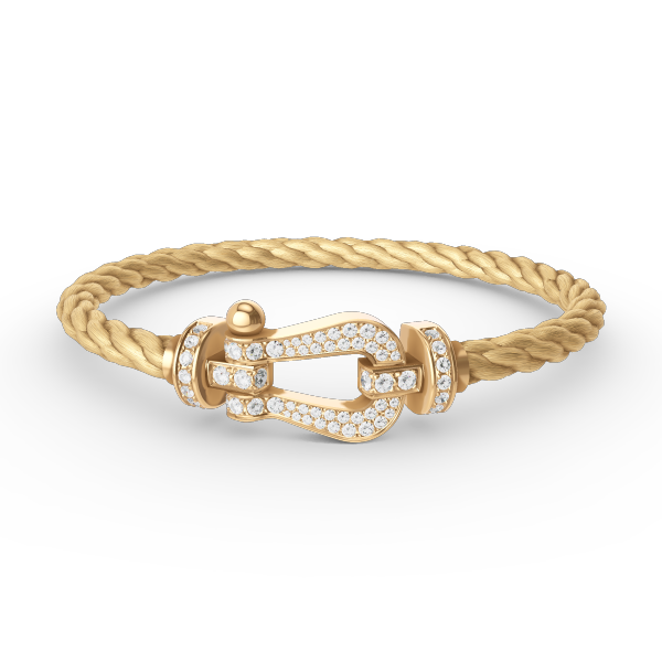 [ELAN LUXE]FORCE LARGE HORSESHOE FULL DIAMOND BRACELET GOLD