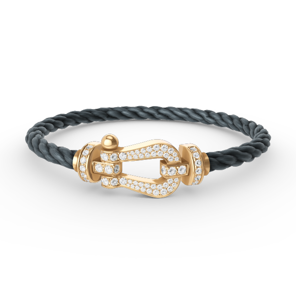 [ELAN LUXE]FORCE LARGE HORSESHOE FULL DIAMOND BRACELET GOLD