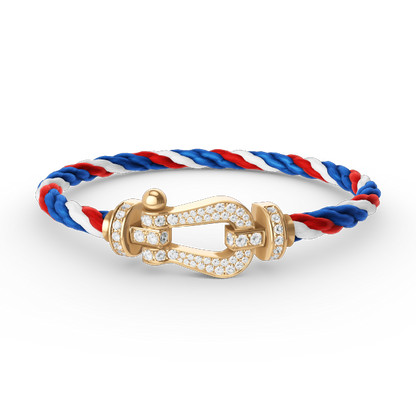 [ELAN LUXE]FORCE LARGE HORSESHOE FULL DIAMOND BRACELET GOLD