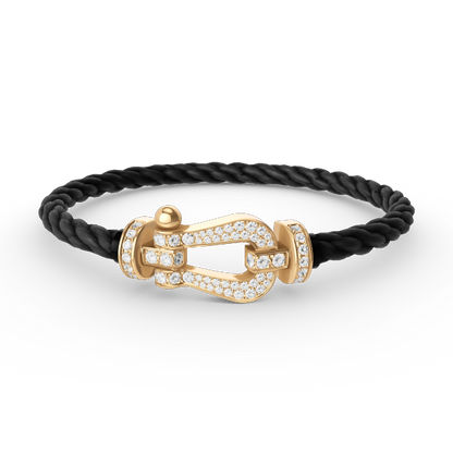[ELAN LUXE]FORCE LARGE HORSESHOE FULL DIAMOND BRACELET GOLD