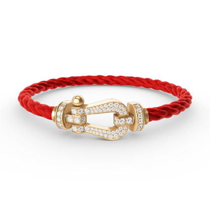 [ELAN LUXE]FORCE LARGE HORSESHOE FULL DIAMOND BRACELET GOLD