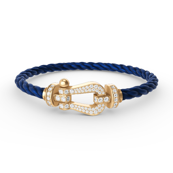 [ELAN LUXE]FORCE LARGE HORSESHOE FULL DIAMOND BRACELET GOLD