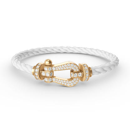[ELAN LUXE]FORCE LARGE HORSESHOE FULL DIAMOND BRACELET GOLD
