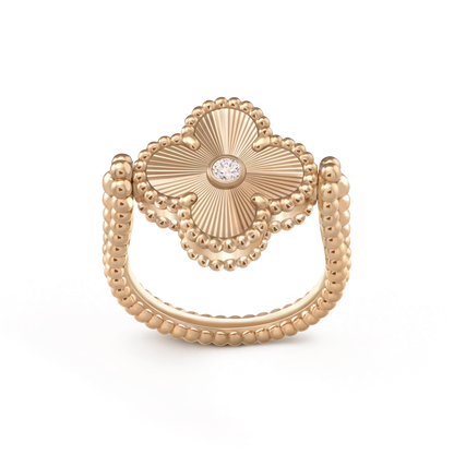 [ELAN LUXE]CLOVER RIVERSIBLE PINK GOLD RING
