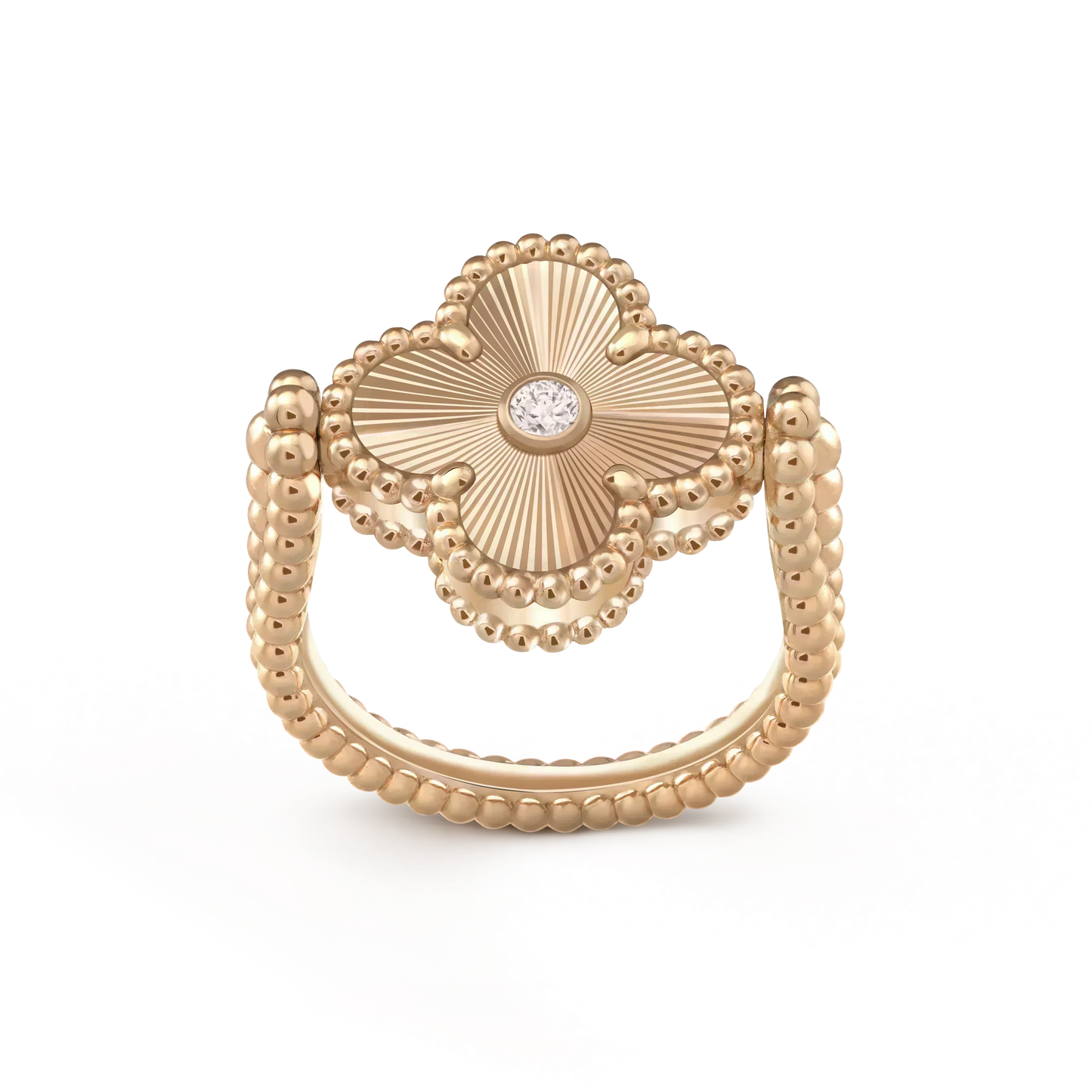[ELAN LUXE]CLOVER RIVERSIBLE ROSE GOLD RING