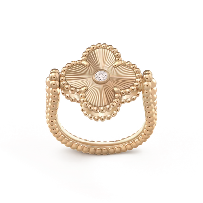 [ELAN LUXE]CLOVER RIVERSIBLE ROSE GOLD RING