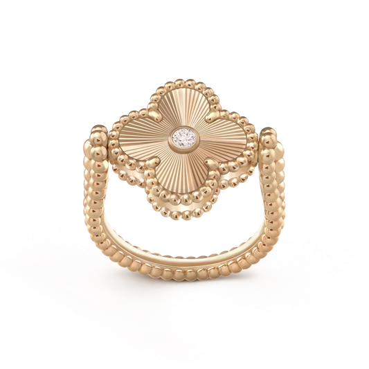 [ELAN LUXE]CLOVER RIVERSIBLE ROSE GOLD RING