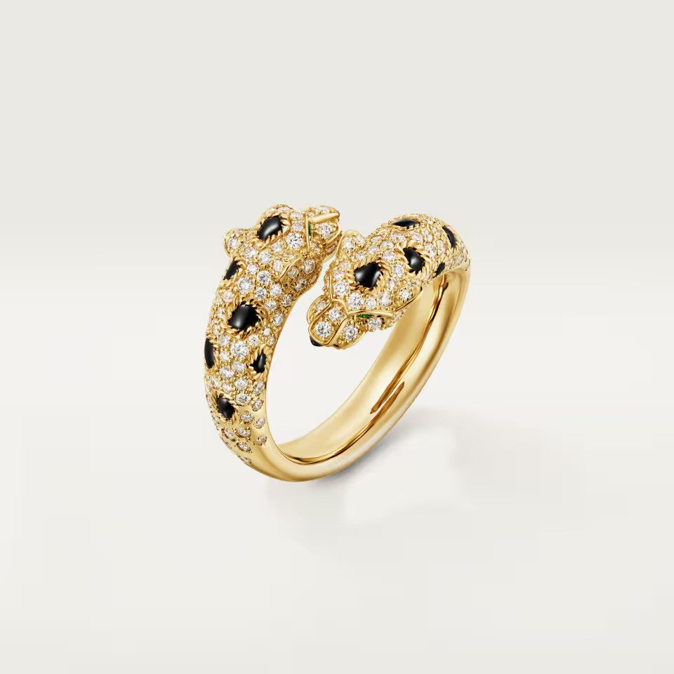 [ELAN LUXE]PANTHERE DOUBLE HEADED FULL DIAMOND  RING