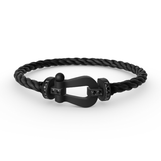 [ELAN LUXE]FORCE LARGE SERIES HORSESHOE BLACK SAMURAI BRACELET