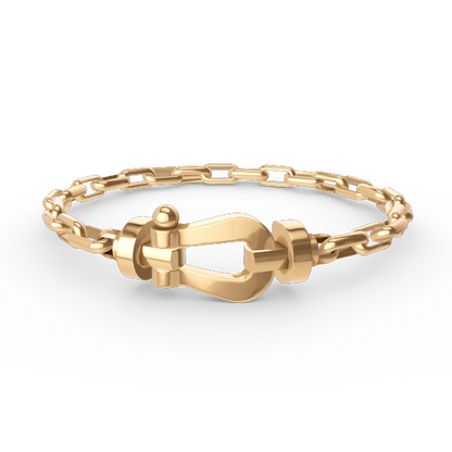 [ELAN LUXE]FORCE LARGE HORSESHOE CLASP  METAL BRACELET