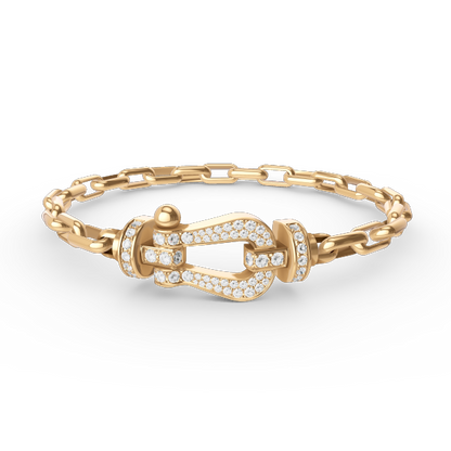 [ELAN LUXE]FORCE LARGE HORSESHOE CLASP  METAL BRACELET