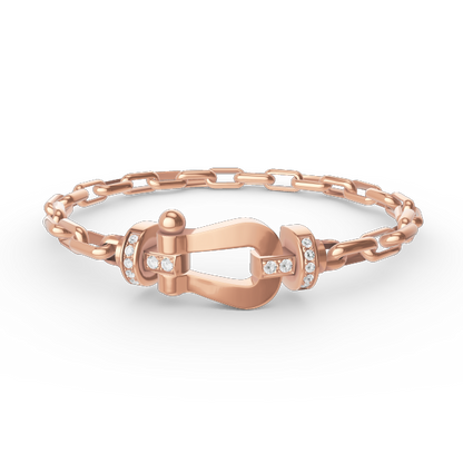 [ELAN LUXE]FORCE LARGE HORSESHOE CLASP  METAL BRACELET