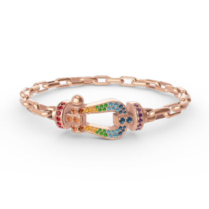 [ELAN LUXE]FORCE LARGE HORSESHOE CLASP  METAL BRACELET