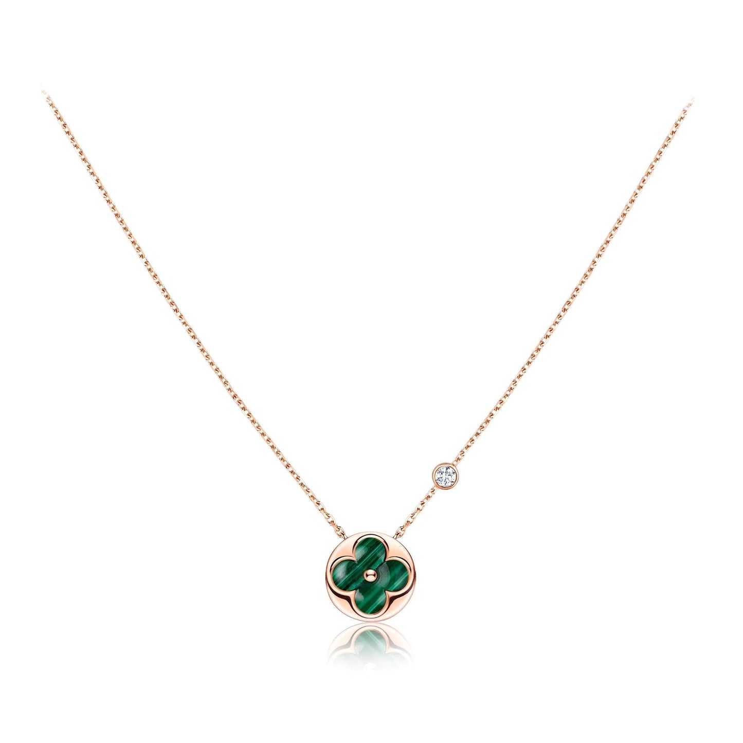 [ELAN LUXE]SUN PEDANT PINK GOLD 1 DIAMOND NECKLACE