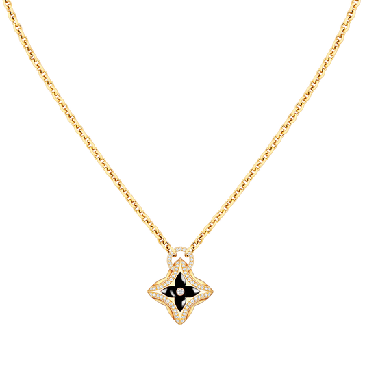 [ELAN LUXE]STAR PEDANT PINK GOLD DIAMOND NECKLACE