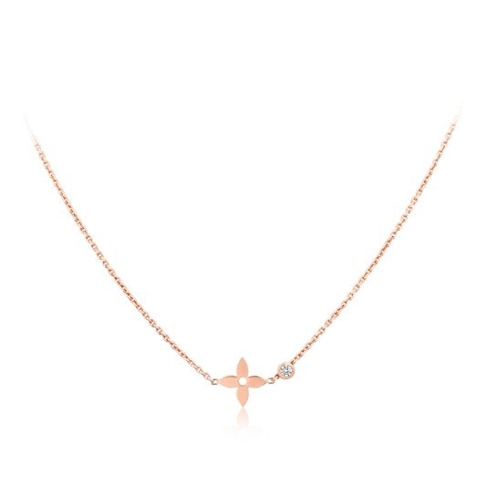 [ELAN LUXE]BLOSSOM PENDANT PINK GOLD AND DIAMOND