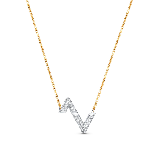 [ELAN LUXE]VOLT SILVER DIAMOND PEDANT NECKLACE