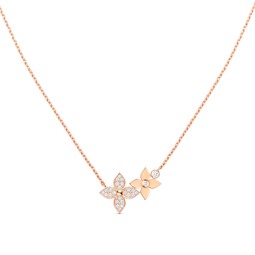 [ELAN LUXE]STAR BLOSSOM NECKLACE PINK GOLD DIAMONDS