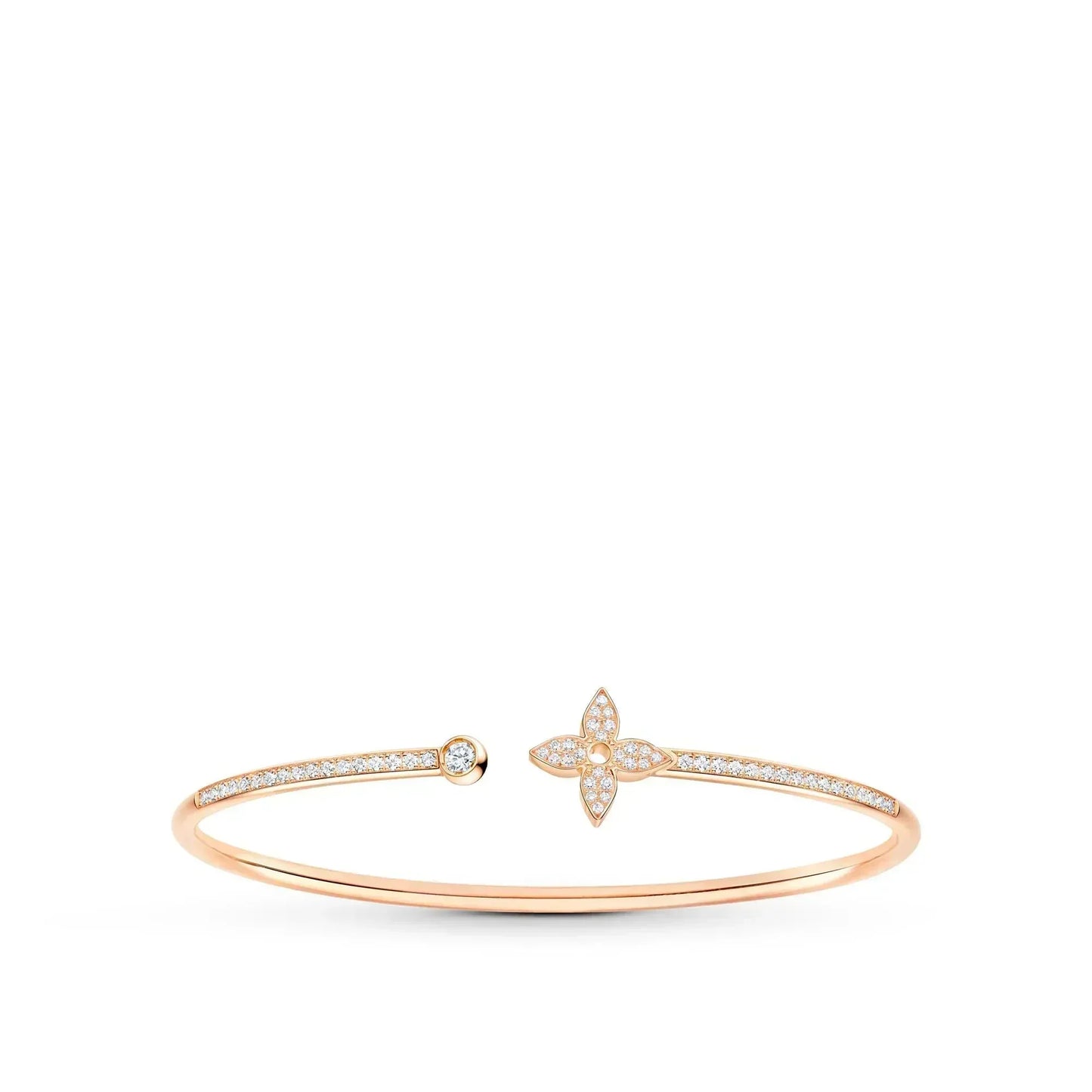 [ELAN LUXE]IDYLLE PINK GOLD OPEN BRACELET DIAMOND PAVED