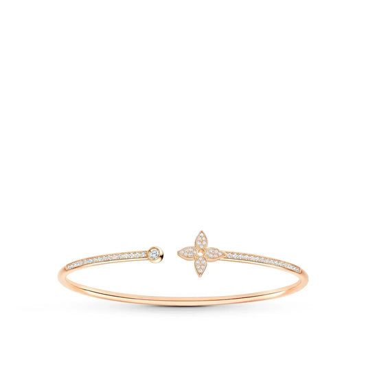 [ELAN LUXE]IDYLLE PINK GOLD OPEN BRACELET DIAMOND PAVED