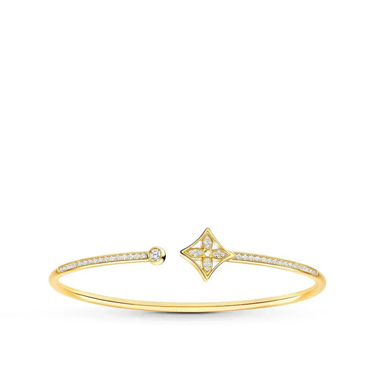 [ELAN LUXE]IDYLLE GOLD OPEN BRACELET DIAMOND PAVED