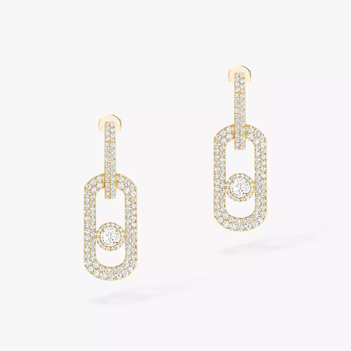 [ELAN LUXE]So Move XL Pave_-Set Diamond Pendant Earrings