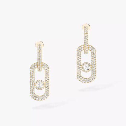 [ELAN LUXE]So Move XL Pave_-Set Diamond Pendant Earrings