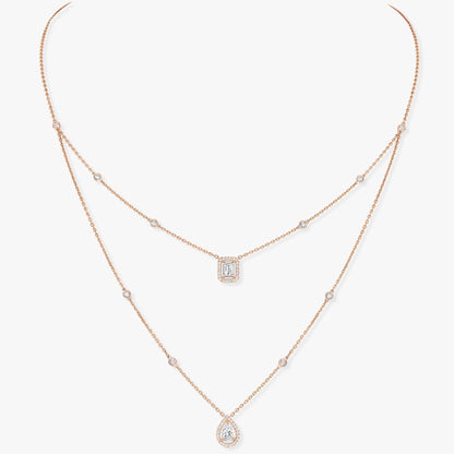 [ELAN LUXE]MY TWIN 2 ROW DIAMOND NECKLACE