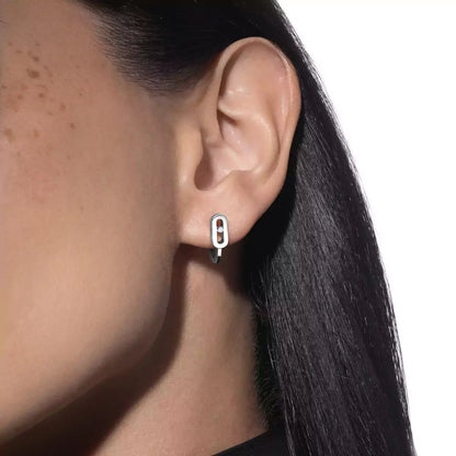 [ELAN LUXE]Diamond Mini Hoop Earrings Move Classique