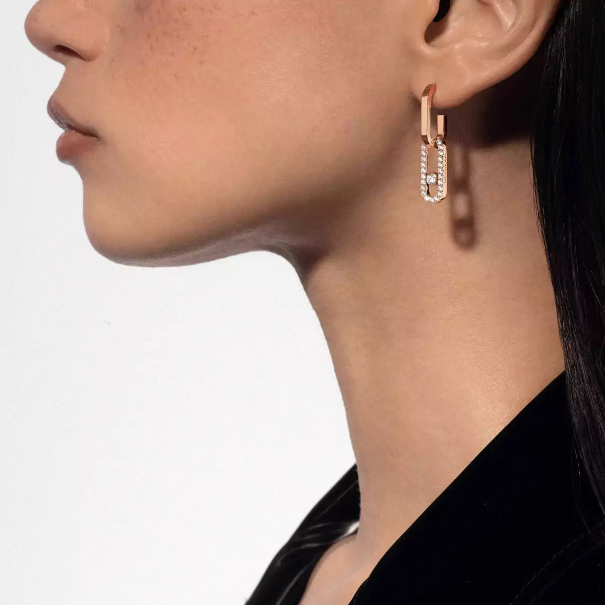 [ELAN LUXE]Move Link Diamond Earrings