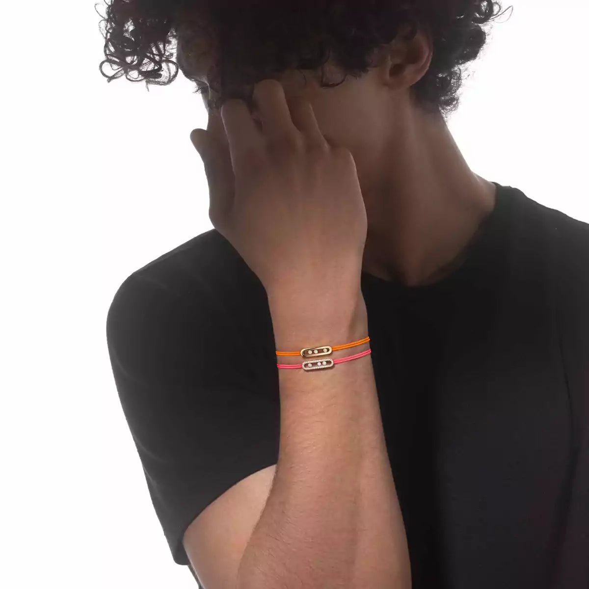 [ELAN LUXE]Messika Care(s) pink cord pav bracelet