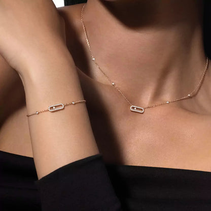 [ELAN LUXE]Diamond Necklace Move Uno
