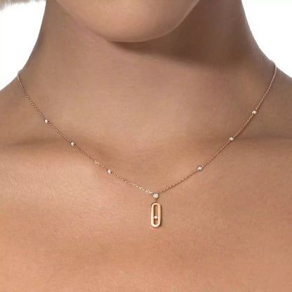 [ELAN LUXE] Move Uno Gold Diamond Long Necklace