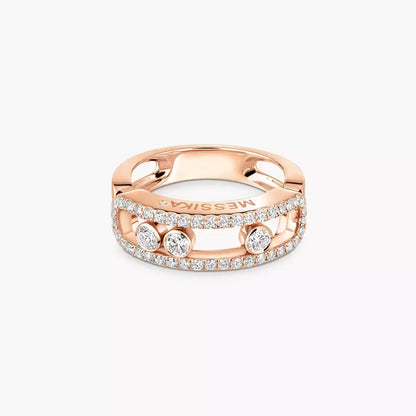 [ELAN LUXE] Move Gold Diamond Pave_ Ring