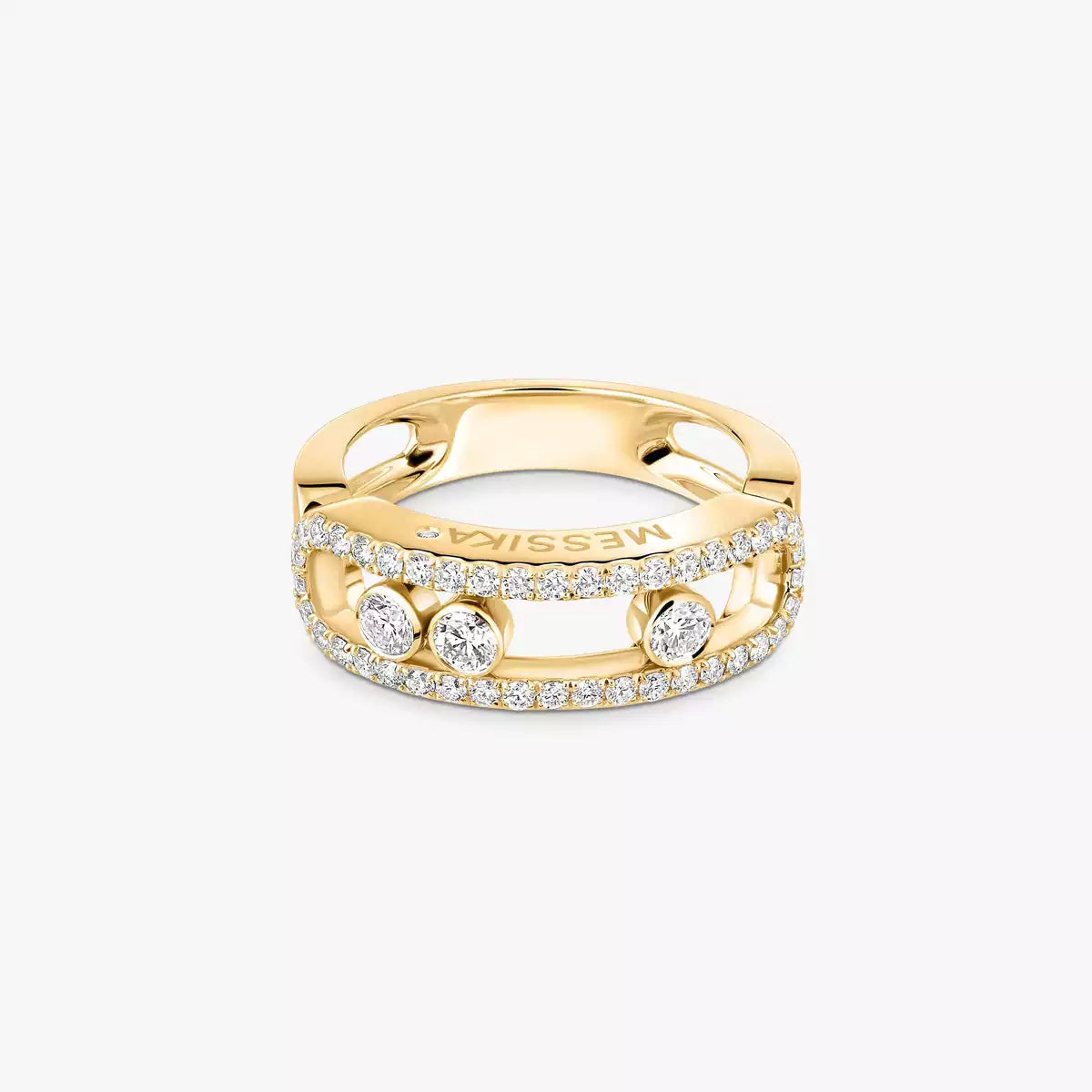 [ELAN LUXE] Move Gold Diamond Pave_ Ring