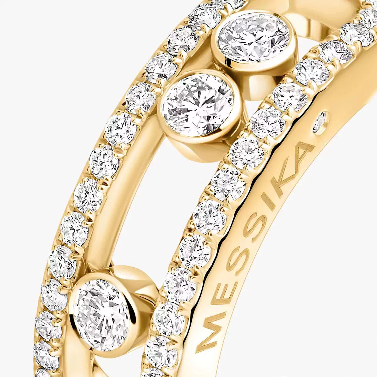 [ELAN LUXE] Move Gold Diamond Pave_ Ring