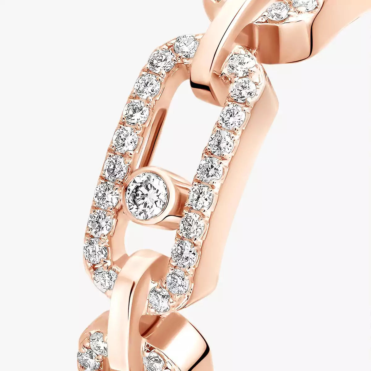 [ELAN LUXE]Move Link Pave_-Set Diamond Ring in Gold