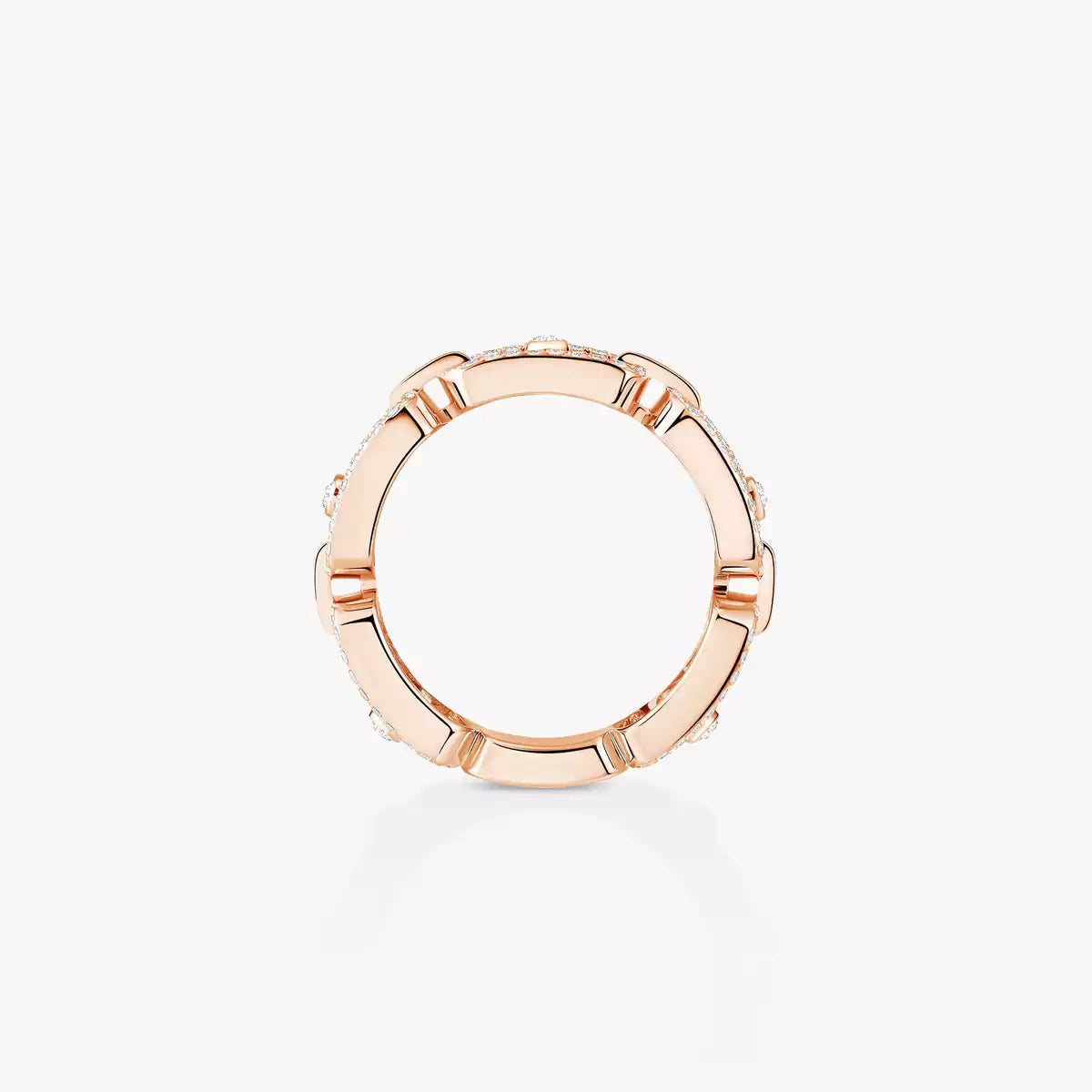 [ELAN LUXE]Move Link Pave_-Set Diamond Ring in Gold