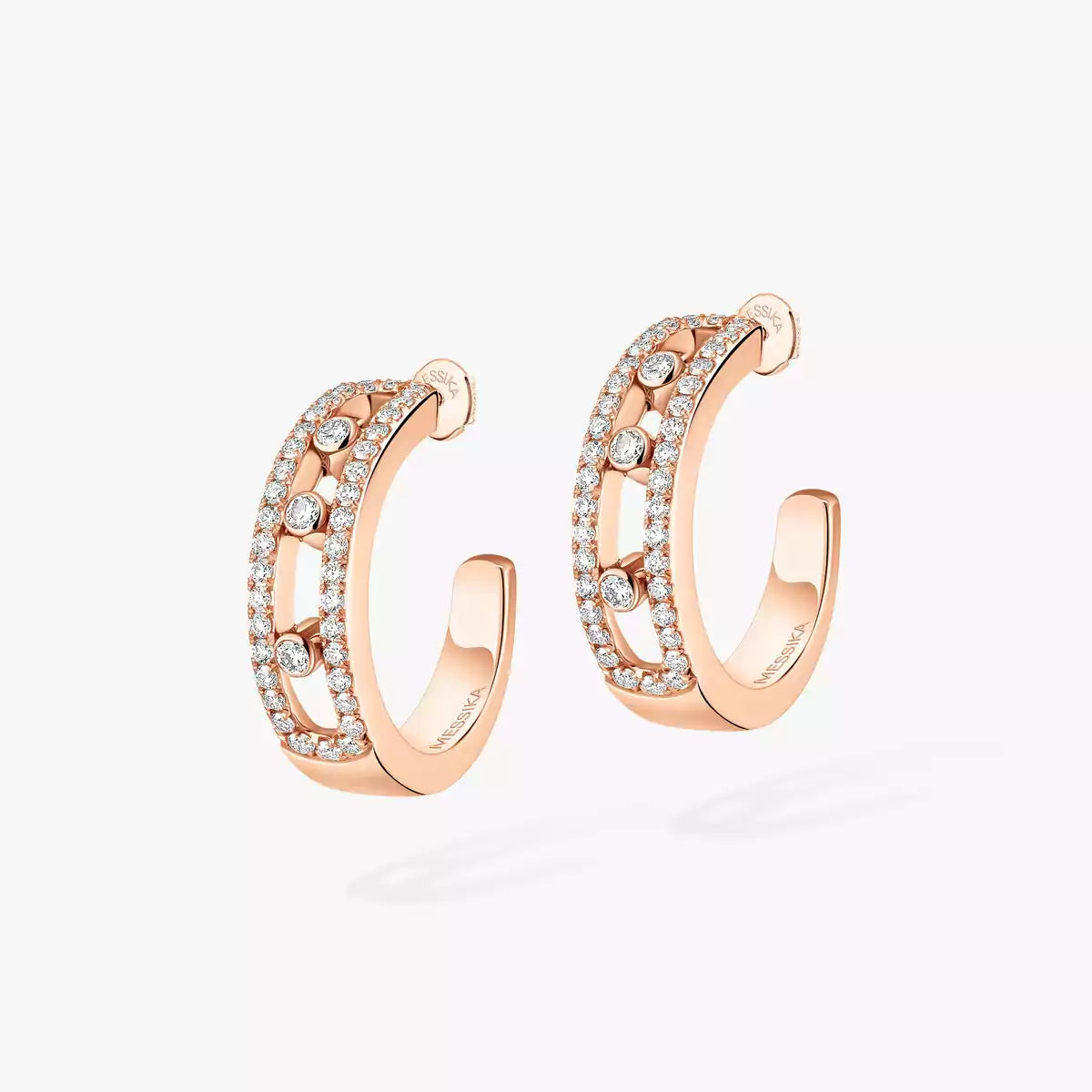 [ELAN LUXE]Diamond Pave_ Hoop Earrings Move