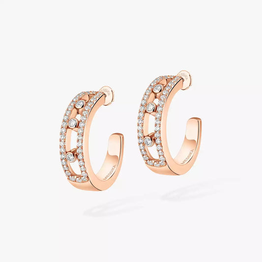 [ELAN LUXE]Diamond Pave_ Hoop Earrings Move