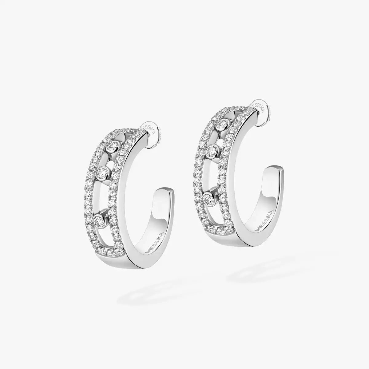 [ELAN LUXE]Diamond Pave_ Hoop Earrings Move