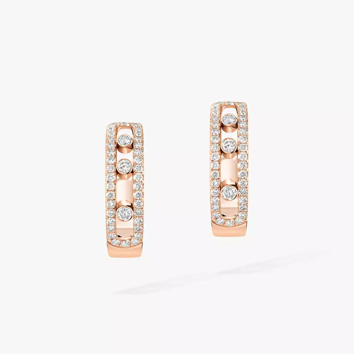 [ELAN LUXE]Diamond Pave_ Hoop Earrings Move